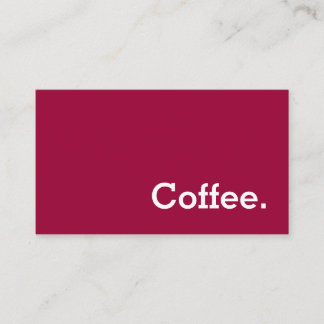 Fidelidade Cartão de Pagamento Simples do Café de Lealdade de