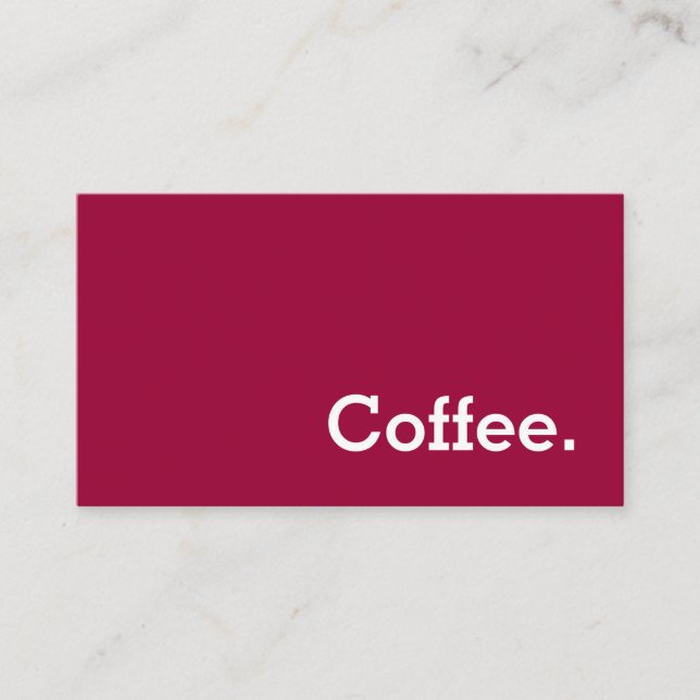Fidelidade Cartão de Pagamento Simples do Café de Lealdade de (Frente)