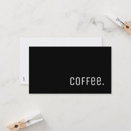 Fidelidade Cartão de perfuração escuro Unica do café da