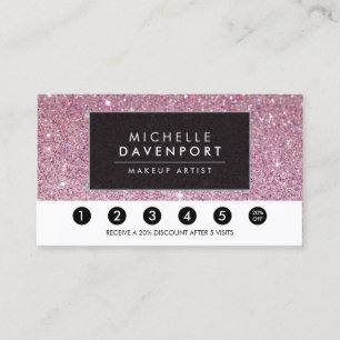 Fidelidade Cartão de perfurador cor-de-rosa clássico da