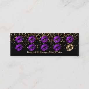 Fidelidade Cartão de perfurador da lealdade - 💋 roxo dos