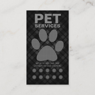Fidelidade cartão de perfurador da pata do animal de
