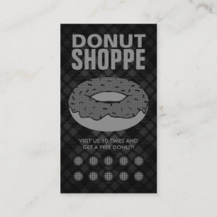 Fidelidade cartão de perfurador da rosquinha da xadrez