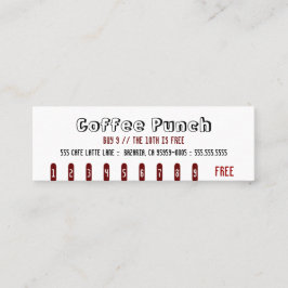 Fidelidade Cartão de perfurador do café