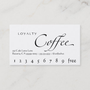 Fidelidade Cartão de perfurador do café da lealdade