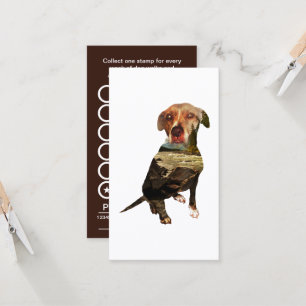 Fidelidade cartão de perfurador do cão da exposição dobro