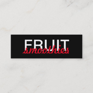 Fidelidade cartão de perfurador dos smoothies da fruta