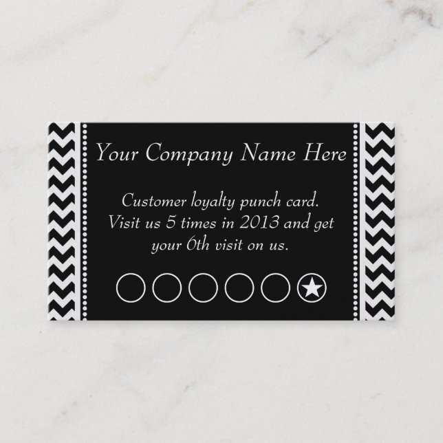 Fidelidade Cartão de perfurador relativo à promoção do (Frente)