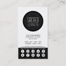 Fidelidade cartão de perfurador sagrado da lealdade da