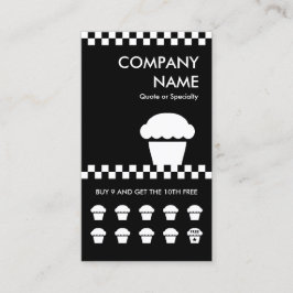 Fidelidade cartão de ponto dos verificadores de cupcake retro
