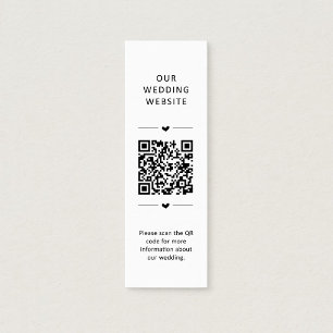 Fidelidade Cartão de Resposta Código QR do Site de Casamento