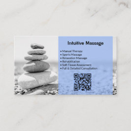 Fidelidade Cartão de visita Azul de Massagem Profissional com