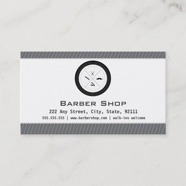 Fidelidade Cartão de visita da barbearia (Frente)