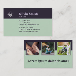 Fidelidade Cartão de visita de Foto Personalizada Roxo e Blu