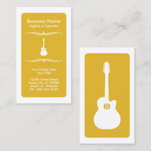 Fidelidade cartão de visita de guitarra acústica mod
