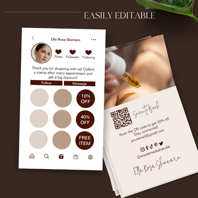 Fidelidade Cartão de visita de Lealdade IG (Criador carregado)