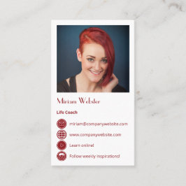 Fidelidade Cartão de visita personalizado do treinador de vid