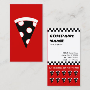 Fidelidade cartão perfurado de pizza