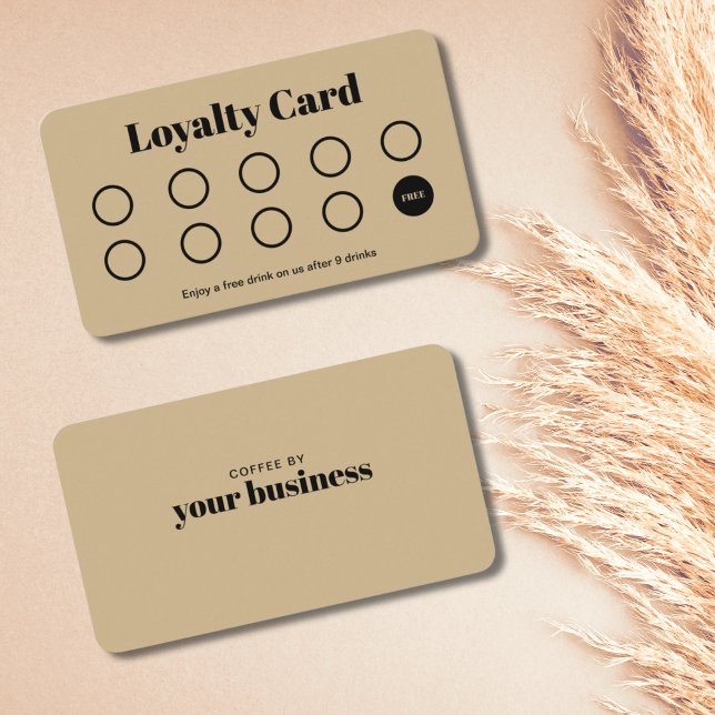 Fidelidade Cartão Simples de Lealdade de Salão de Bela Chic D (Gold beauty salon loyalty cards modern boho punch card simple and elegant)