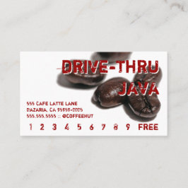 Fidelidade Cartão vermelho de almofada de café de café