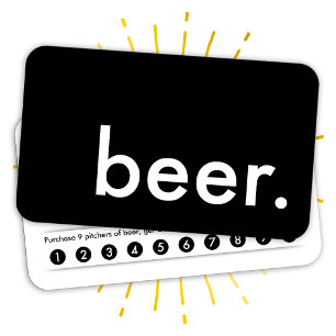 Fidelidade cerveja. cartão de perfurador da lealdade