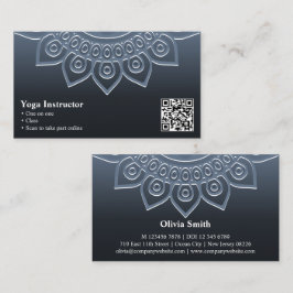 Fidelidade Cinza profissional Mandala Yoga Cartão de visita