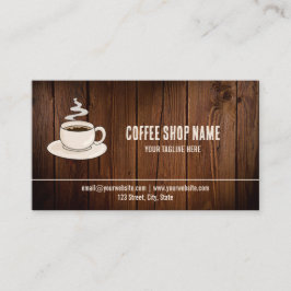 Fidelidade Cute Rustic Cafe Coffee Compra o Cartão de Lealdad