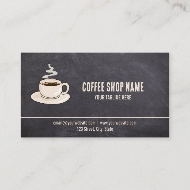 Fidelidade Cute Rustic Cafe Coffee Compra o Cartão de Lealdad (Frente)