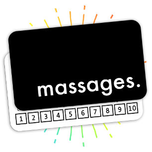 Fidelidade massagens. cartão de perfurador da lealdade