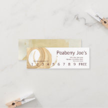 Mini cartão de perfuração da mancha do copo de