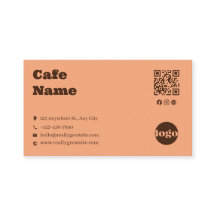 Modelo de cartão de visita de café moderno em negr