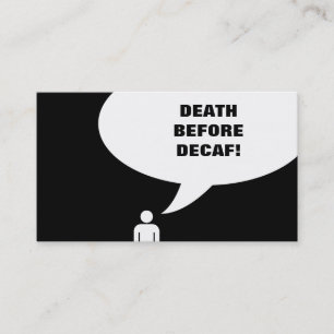 Fidelidade morte antes do cartão perfurado de café decaf