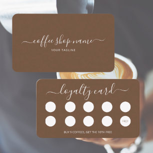 Fidelidade Script Simples de Cartão de Lealdade de Café Perso