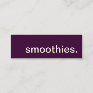 Fidelidade smoothies. cartão de perfurador da lealdade