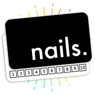 Fidelidade unhas. cartão de perfurador da lealdade