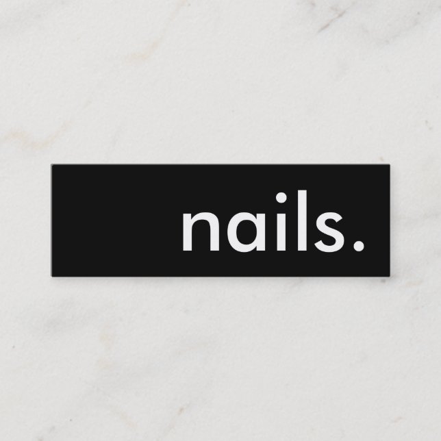 Fidelidade unhas. cartão de perfurador da lealdade (Frente)