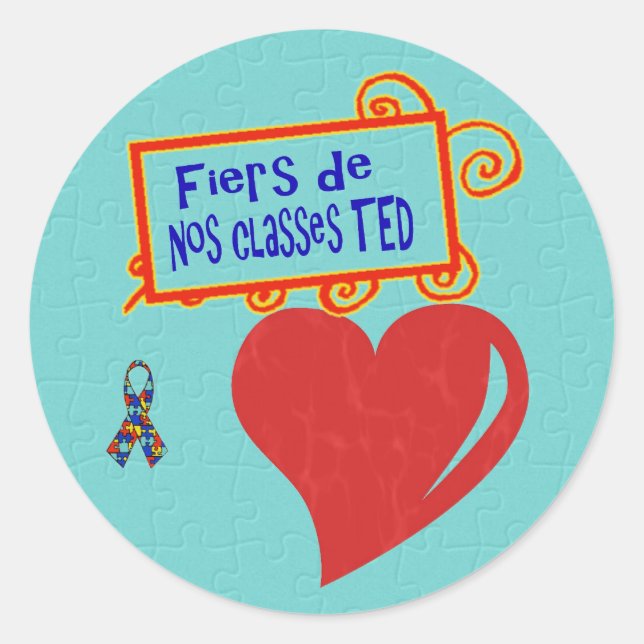 Fiers de nos classes TED - autocolantes (Frente)