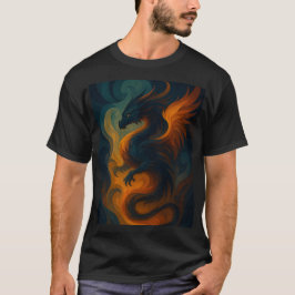 Fiery Dragon Abstrato Art - Fantasy Beast T-Shirt