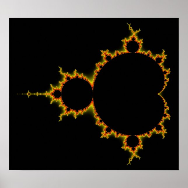 Fiery Mandelbrot Set Poster (Frente)
