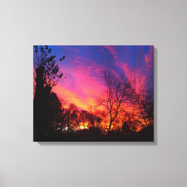 Fiery Night Sky Canvas (Frente)