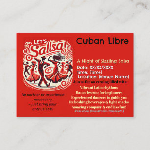Fiery Salsa Dance Convite de festas - Red Hot Nigh