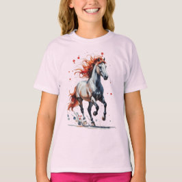 Fiery Spirit - Majestic Horse Watercolor T-Shirt