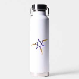 Fiery Star of David Water Bottle