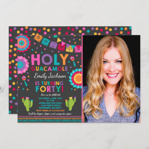 Fiesta aniversário de 40 anos Convite Santa Guacam