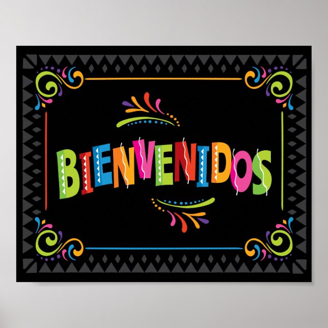Fiesta BIENVENIDOS - Sinal Impressão (Frente)