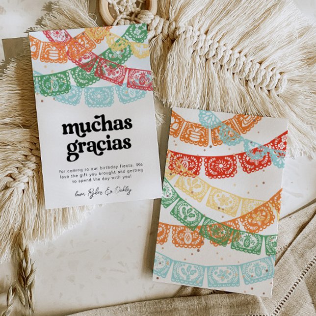 Fiesta Birthday Obrigado Cartões (Criador carregado)
