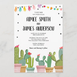 Fiesta Cactus - Convite Para Casamento Suculento M