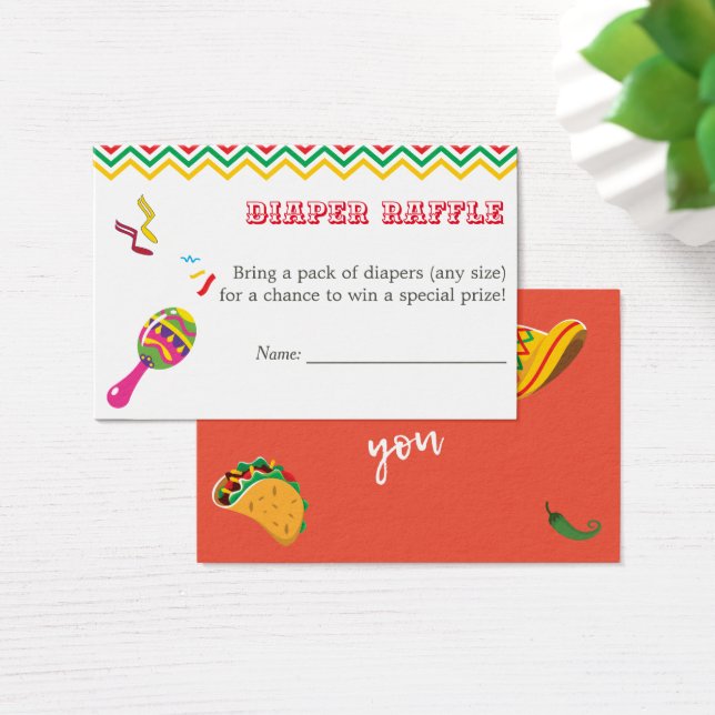 Fiesta Chá de fraldas mexicana Fralda Raffle (Mesa)