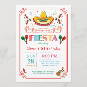 Fiesta Convite de aniversário Mexicano