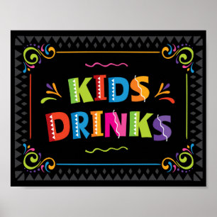 Fiesta KIDS DRINKS Sinal Impressão